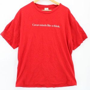 Vintage Delta Pro Shirt Mens Red Short Sleeve The Economist Minds Graphic XL